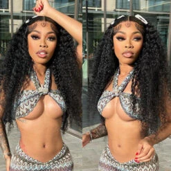 Curly Hair 5x5 HD Lace Closure Wig 100% Virgin Human Hair Wigs Pre Plucked Hairline Glueless Wig -Ethereal Hair Shop 700 curly lace glueless wigs 25