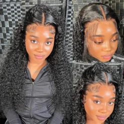 Curly Hair 5x5 HD Lace Closure Wig 100% Virgin Human Hair Wigs Pre Plucked Hairline Glueless Wig -Ethereal Hair Shop 700 curly lace glueless wigs 27