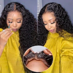 Curly Hair 5x5 HD Lace Closure Wig 100% Virgin Human Hair Wigs Pre Plucked Hairline Glueless Wig -Ethereal Hair Shop 700 curly lace glueless wigs 29