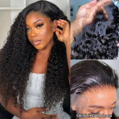 Curly Hair 5x5 HD Lace Closure Wig 100% Virgin Human Hair Wigs Pre Plucked Hairline Glueless Wig -Ethereal Hair Shop 700 curly lace glueless wigs 31 9dc119a0 7ed6 41ba 975b 52a874f394f1