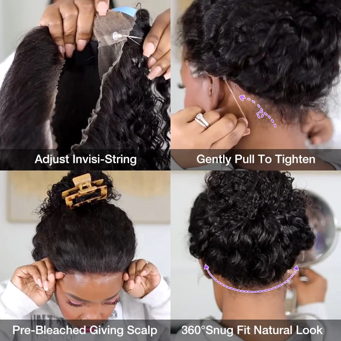 Upgrade Invisi-String Snug Fit 360 HD Lace Frontal Curly Glueless Human Hair Wig 7 Upgrade Invisi-String Snug Fit 360 HD Lace Frontal Curly Glueless Human Hair Wig - Image 5