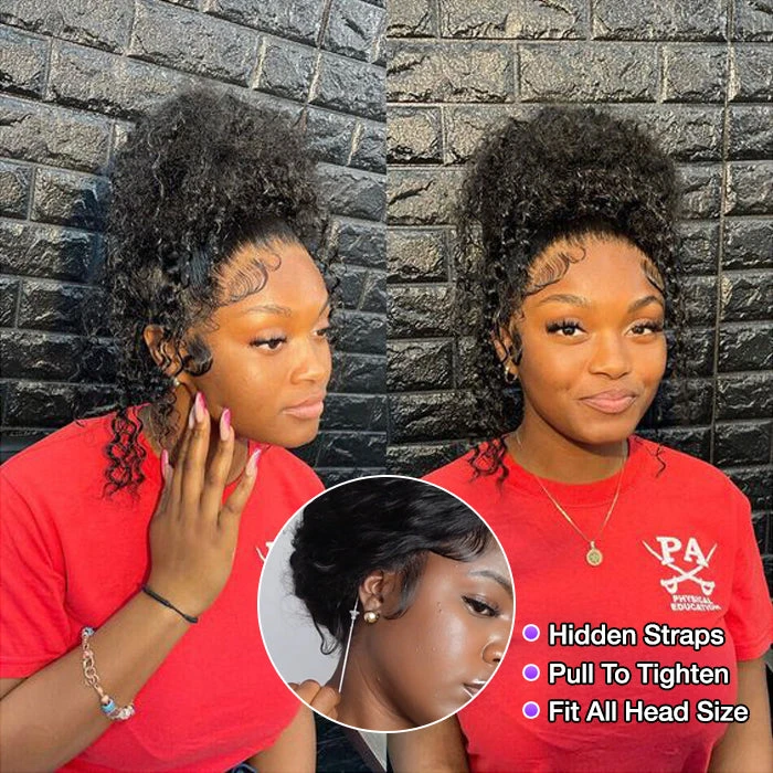 Upgrade Invisi-String Snug Fit 360 HD Lace Frontal Curly Glueless Human Hair Wig 6 Upgrade Invisi-String Snug Fit 360 HD Lace Frontal Curly Glueless Human Hair Wig - Image 4