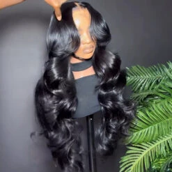 300% Density Face-Framing Curtain Bangs Body Wave Glueless 13x4 HD Lace Front Wigs Human Hair -Ethereal Hair Shop 700 curtain bangs body wave wig 8