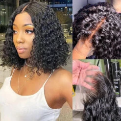 Deep Wave HD Lace Front Bob Wig Pre Plucked Human Hair Lace Wigs For Women 220% Density -Ethereal Hair Shop 700 deep wave bob wig 13 ff292bbd 8d05 42a2 8960 63fe4decbbbe