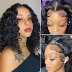 Deep Wave HD Lace Front Bob Wig Pre Plucked Human Hair Lace Wigs For Women 220% Density -Ethereal Hair Shop 700 deep wave bob wig 15 195a6a38 b99d 4191 be64 1ac037c3cf4a