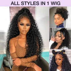 Deep Wave Snug Fit 360 Lace Frontal Wig 100 Human Hair Wigs For Women Pre Bleached Knots 18 Deep Wave Snug Fit 360 Lace Frontal Wig 100 Human Hair Wigs For Women Pre Bleached Knots -Ethereal Hair Shop 700 deep wave invisi string lace wig 6