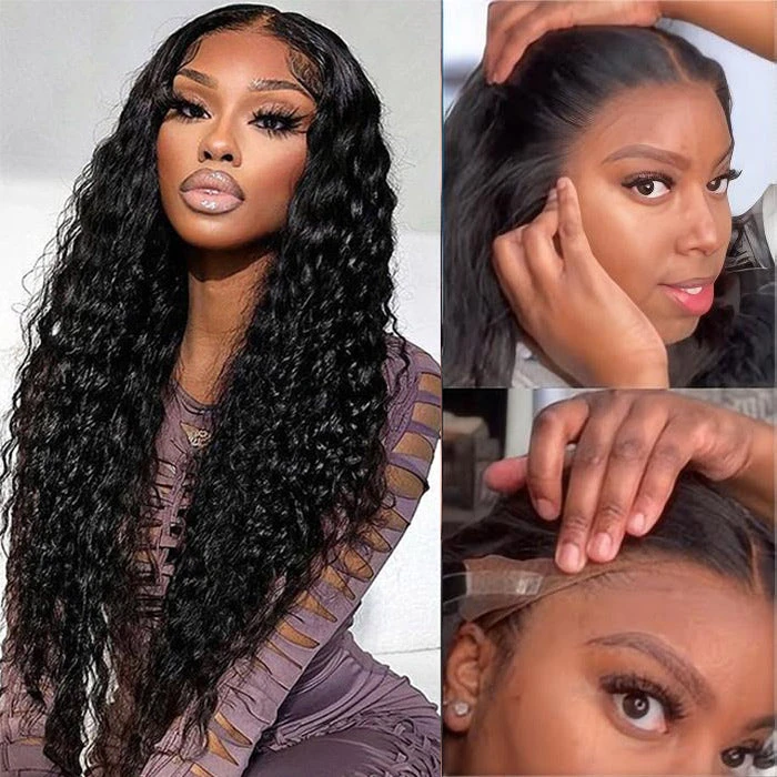 13x6 Pre-All Glueless Lace Frontal Wig Pre Cut Ear To Ear Lace Glueless Deep Wave Wigs 3 13x6 Pre-All Glueless Lace Frontal Wig Pre Cut Ear To Ear Lace Glueless Deep Wave Wigs