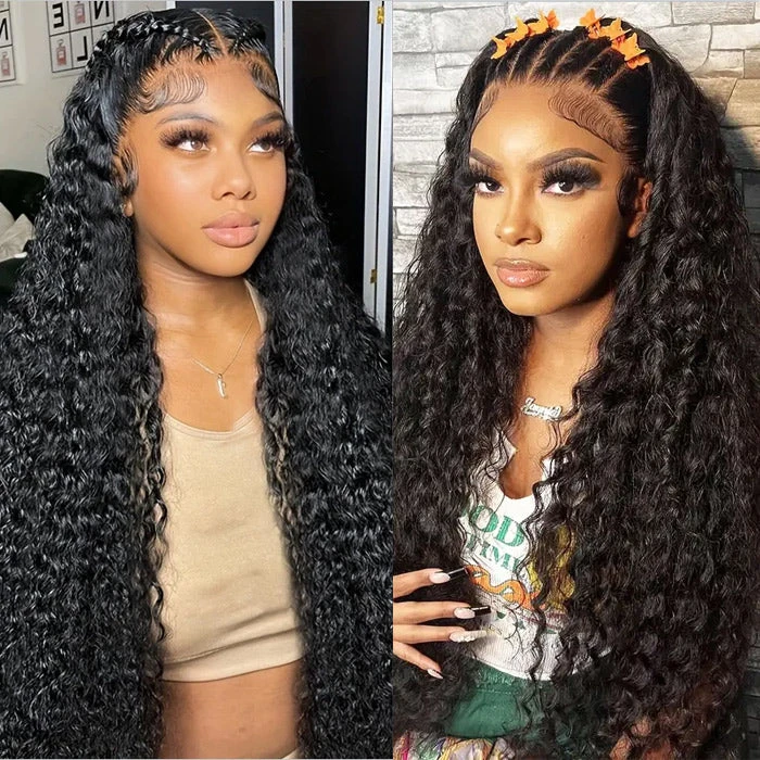 13x6 Full Lace Frontal Water Wave Wig Pre Bleached Glueless Lace Human Hair Wigs Super Secure 5 13x6 Full Lace Frontal Water Wave Wig Pre Bleached Glueless Lace Human Hair Wigs Super Secure - Image 3