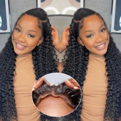 Deep Wave 5x5 HD Transparent Lace Closure Wigs Glueless Human Hair Wig With Bleached Knots 19 Deep Wave 5x5 HD Transparent Lace Closure Wigs Glueless Human Hair Wig With Bleached Knots -Ethereal Hair Shop 700 deep wave skin melt hd lace wig 21
