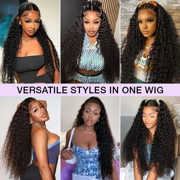 Deep Wave 5x5 HD Transparent Lace Closure Wigs Glueless Human Hair Wig With Bleached Knots 13 Deep Wave 5x5 HD Transparent Lace Closure Wigs Glueless Human Hair Wig With Bleached Knots - Image 11