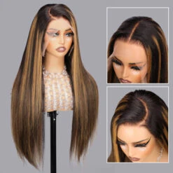 Balayage Highlight 1B/30 Straight Pre Plucked Natural Hairline 13x6 Full Lace Frontal Human Hair Wigs 18 Balayage Highlight 1B/30 Straight Pre Plucked Natural Hairline 13x6 Full Lace Frontal Human Hair Wigs -Ethereal Hair Shop 700 highlight 1b 30 lace wig 3
