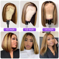 P4/27 Highlight Short Bob Wigs 13x4/13x6 Lace Front Human Hair Wigs With Baby Hair Pre Plucked With Natural Hairline 21 P4/27 Highlight Short Bob Wigs 13x4/13x6 Lace Front Human Hair Wigs With Baby Hair Pre Plucked With Natural Hairline -Ethereal Hair Shop 700 highlight bob wig 3