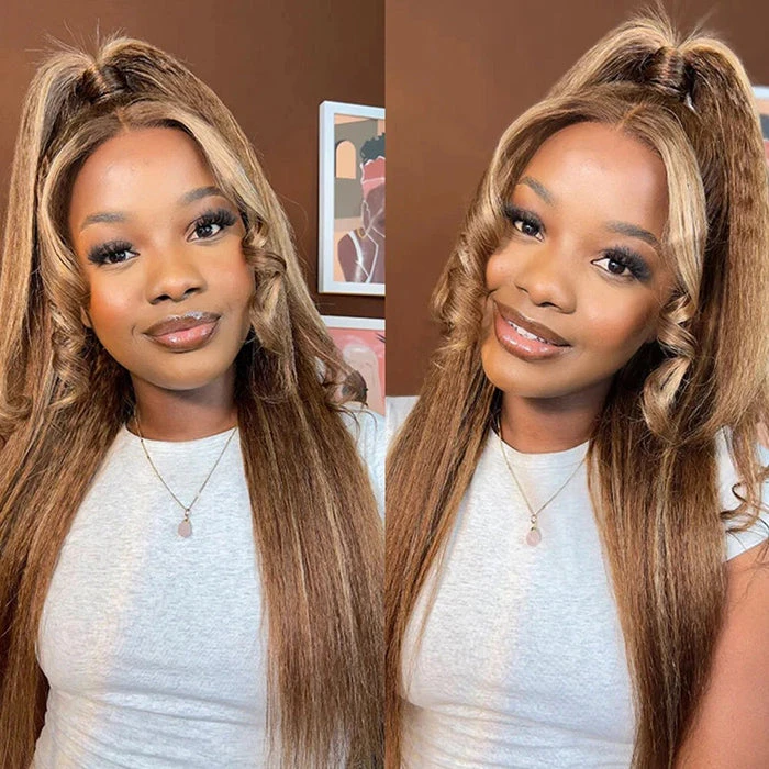 Glueless Kinky Straight Invisible-String Snug Fit 360 Full Lace Pre Plucked & Bleached HD Lace Wigs 20 Glueless Kinky Straight Invisible-String Snug Fit 360 Full Lace Pre Plucked & Bleached HD Lace Wigs - Image 18