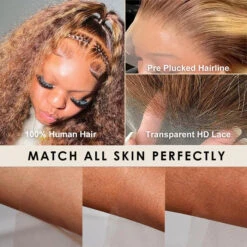 Highlighted Deep Wave Wig #4/27 Ombre Colored Wig Brown Wig With Blonde Highlighted Lace Front Human Hair Wigs 16 Highlighted Deep Wave Wig #4/27 Ombre Colored Wig Brown Wig With Blonde Highlighted Lace Front Human Hair Wigs -Ethereal Hair Shop 700 highlight straight lace wig 16