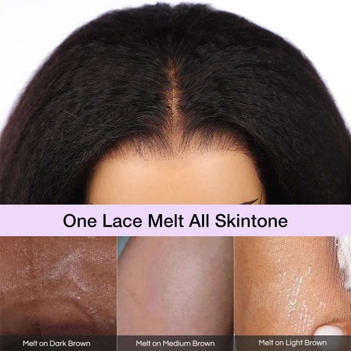 Glueless Wigs Human Hair Kinky Straight Pre Cut 4x4 5x5 8x5 HD Lace Closure Wigs For Beginners 12 Glueless Wigs Human Hair Kinky Straight Pre Cut 4x4 5x5 8x5 HD Lace Closure Wigs For Beginners - Image 10