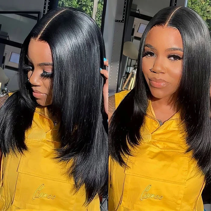 Hermosa Layered Cut Pre-plucked Glueless 13x4 Frontal Lace Wig 100% Human Hair Wigs 7 Hermosa Layered Cut Pre-plucked Glueless 13x4 Frontal Lace Wig 100% Human Hair Wigs - Image 5