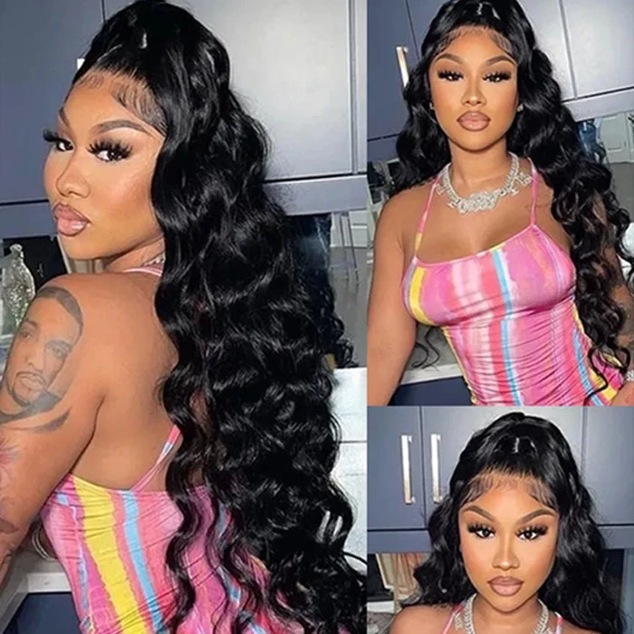 Bouncy Loose Wave 13x6 Full Invisible Hd Transparent Lace Front Wigs For Women 6 Bouncy Loose Wave 13x6 Full Invisible Hd Transparent Lace Front Wigs For Women - Image 4