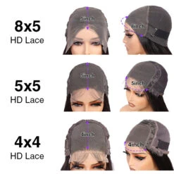 Glueless Asymmetric Side Part Bob Closure Wig Deep Wave 100% Human Hair 220% Density -Ethereal Hair Shop 700 per cut lace cap 3