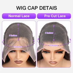 Glueless Pre Braided Wig Straight Human Hair 13x4 HD Lace Frontal Wig Super Secure -Ethereal Hair Shop 700 per cut lace cap 5 1