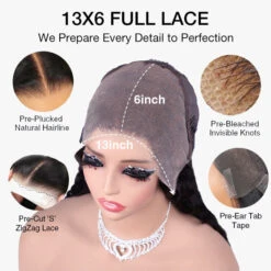 SKINLIKE HD Lace Frontal Wig 13x6 Pre-Cut Lace Full Frontal 3D Body Wave Pre-Everything Glueless Wig -Ethereal Hair Shop 700 pre all lace wig 13 caf9120b 42ee 4f06 ad99 42ea609a10f2