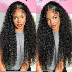 Pre-Knotless Glueless Curly Wig Versatile Pre Cut 8x5 Closure HD Lace Human Hair Wigs Put On Go® -Ethereal Hair Shop 700 pre cut lace wig 18