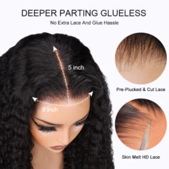 Glueless Wig Deep Wave 8x5 HD Lace Human Hair Pre Plucked & Bleached Ready To Go 23 Glueless Wig Deep Wave 8x5 HD Lace Human Hair Pre Plucked & Bleached Ready To Go -Ethereal Hair Shop 700 pre cut lace wig 22 fa8e224d 90b4 4248 956f 781db950fee5