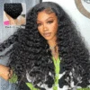 Deep Wave Glueless 13x6 Ear-to-ear Full Frontal HD Lace C Part Wig 100% Human Hair Pre Everything Wig -Ethereal Hair Shop 700 pull go wig 2