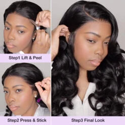 3D Body Wave Ear To Ear 13x6 Lace Frontal Wig Pre Plucked Pre Bleached Pre Cut Gluless Wig -Ethereal Hair Shop 700 ready go bob wig 48