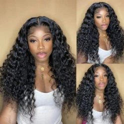 C-Shape Ear Design Deep Wave Glueless 8x5 HD Lace Wig Pre-Cut Closure Wig Wear Go Invisible Knots -Ethereal Hair Shop 700 ready go bob wig 49