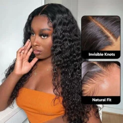C-Shape Ear Design Deep Wave Glueless 8x5 HD Lace Wig Pre-Cut Closure Wig Wear Go Invisible Knots -Ethereal Hair Shop 700 ready go bob wig 53