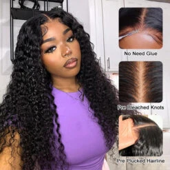 Pre Bleached Deep Wave Glueless Wig 8x5 Partingplus Lace Closure Wig Beginner Friendly 1 Min Install -Ethereal Hair Shop 700 ready go wig 100 1