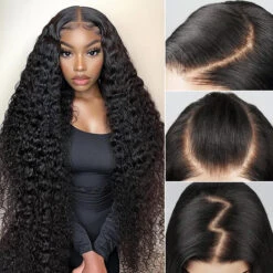 Put On Go® Glueless Deep Wave 8x5 HD Lace Closure Wig Invisible Knots Large & Small Cap Size -Ethereal Hair Shop 700 ready go wig 104