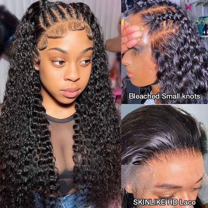 13x6 Pre-All Glueless Lace Frontal Wig Pre Cut Ear To Ear Lace Glueless Deep Wave Wigs 5 13x6 Pre-All Glueless Lace Frontal Wig Pre Cut Ear To Ear Lace Glueless Deep Wave Wigs - Image 3