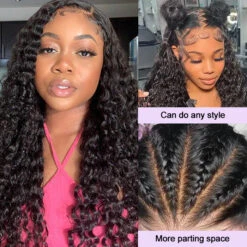 SKINLIKE HD Lace Frontal Wig Water Wave 13x6 Pre-Cut Lace Full Frontal Glueless Wig With Bleached Small Knots -Ethereal Hair Shop 700 ready go wig 58