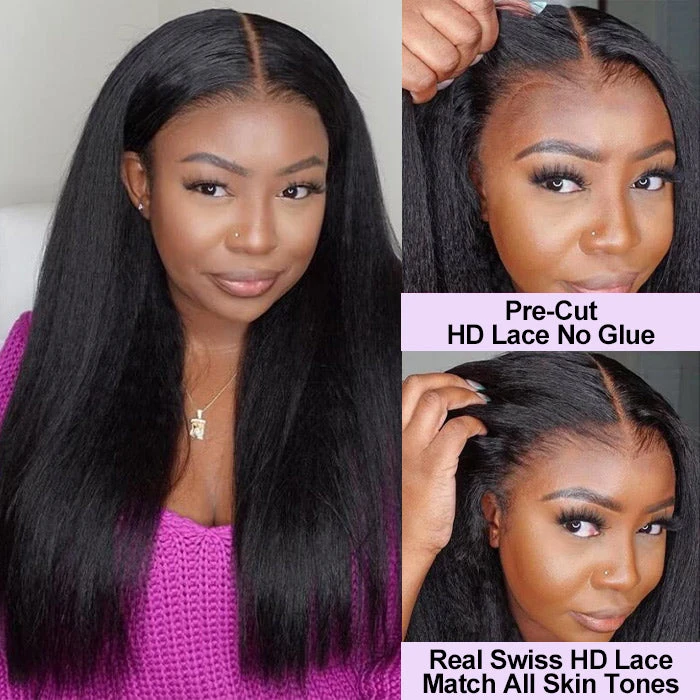 13x6 Lace Frontal Yaki Straight Pre Cut & Pre-Plucked Real Ear To Ear Pre-All Glueless Wig 5 13x6 Lace Frontal Yaki Straight Pre Cut & Pre-Plucked Real Ear To Ear Pre-All Glueless Wig - Image 3