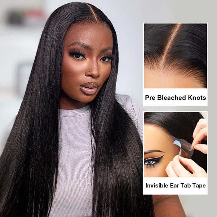 13x4 13x6 HD Lace Ear-to-Ear Frontal Straight Wig Pre Cut & Plucked & Bleached Put On Go® Glueless Wig 4 13x4 13x6 HD Lace Ear-to-Ear Frontal Straight Wig Pre Cut & Plucked & Bleached Put On Go® Glueless Wig - Image 2