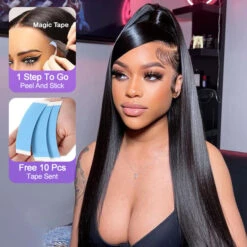 13x4 Pre-Cut Lace Front Straight Wig Real Ear To Ear Pre-Cut & Pre-Pluck & Pre-Bleached Pre-All Wig -Ethereal Hair Shop 700 ready go wig 8