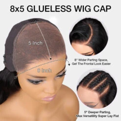 #1B/27 Blonde Highlight Color 8x5 HD Lace Human Hair Glueless Wig Pre Plucked Natural Hairline Ship In 24H 23 #1B/27 Blonde Highlight Color 8x5 HD Lace Human Hair Glueless Wig Pre Plucked Natural Hairline Ship In 24H -Ethereal Hair Shop 700 ready to go lace cap 14
