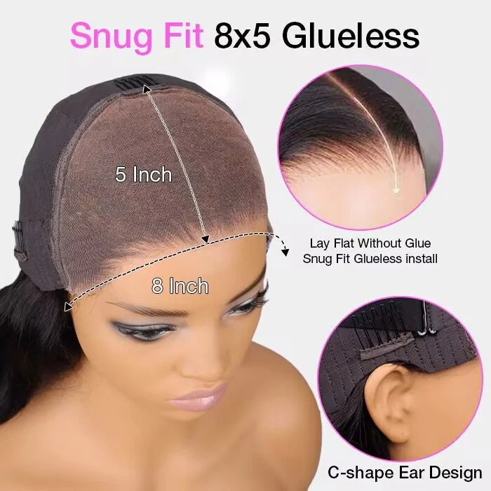 C-Shape Ear Design M1B/27 Blonde Highlights Curly Glueless 8x5 HD Lace Wig 100% Human Hair 14 C-Shape Ear Design M1B/27 Blonde Highlights Curly Glueless 8x5 HD Lace Wig 100% Human Hair - Image 12