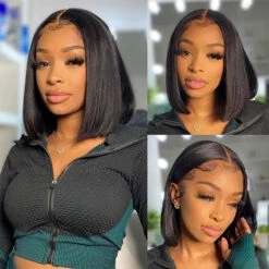Short Bob Wigs For Girl 13*4 HD Lace Front Human Hair Wigs Pre Plucked -Ethereal Hair Shop 700 short bob wig 8b0c418b 0470 4d8b 95d8 bb46b484f37e