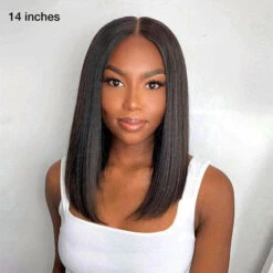 Put On And Go Glueless 8x5 Pre Cut HD Lace 220% Density Straight Bob Wigs With Pre Plucked & Pre Bleached -Ethereal Hair Shop 700 straight bob lace wig 6 470422f9 047f 4fc6 a2c1 cb3601d69f7a