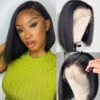 220% Density Short Straight Bob Wigs 13x4 HD Lace Front Wigs Pre Plucked & Bleached Knots Glueless Human Hair Wig -Ethereal Hair Shop 700 straight bob lace wig 7 a2a776a9 accf 4fb7 b44a 6c9f8bc8524f