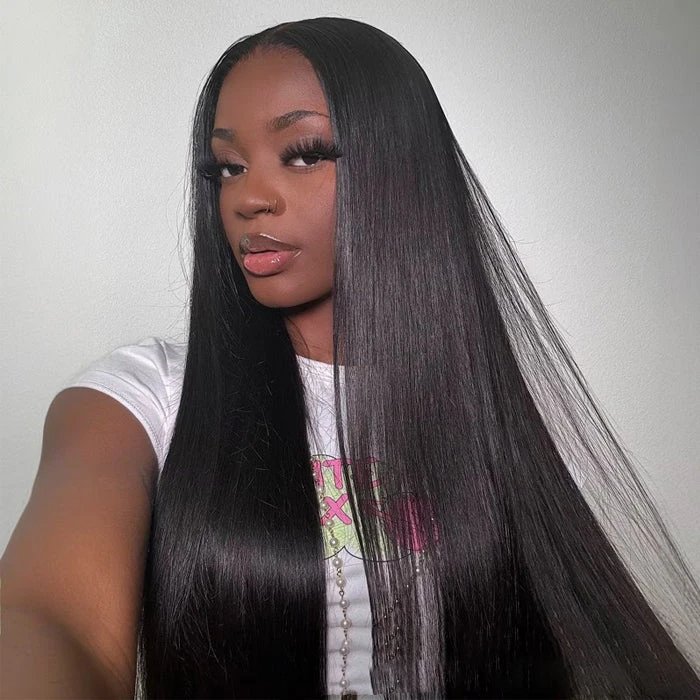 C-Shape Ear Design Glueless 8x5 Straight HD Lace Wig Pre-Cut Closure Wig Wear Go Invisible Knots 3 C-Shape Ear Design Glueless 8x5 Straight HD Lace Wig Pre-Cut Closure Wig Wear Go Invisible Knots