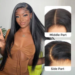 5x5 HD Invisible Lace Closure Wigs Straight Hair Glueless Human Hair Wigs For Women -Ethereal Hair Shop 700 straight wig 10
