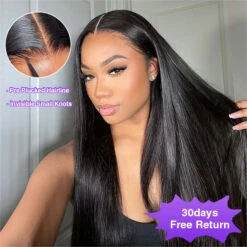 C-Shape Ear Design Glueless 8x5 Straight HD Lace Wig Pre-Cut Closure Wig Wear Go Invisible Knots 14 C-Shape Ear Design Glueless 8x5 Straight HD Lace Wig Pre-Cut Closure Wig Wear Go Invisible Knots -Ethereal Hair Shop 700 straight wig 5