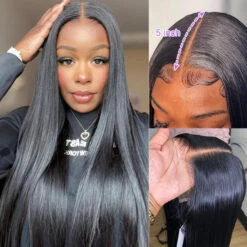 5x5 HD Invisible Lace Closure Wigs Straight Hair Glueless Human Hair Wigs For Women -Ethereal Hair Shop 700 straight wig 6 ce5b0891 c8cb 44ec af82 0cd1fb21a850