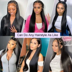 5x5 HD Invisible Lace Closure Wigs Straight Hair Glueless Human Hair Wigs For Women -Ethereal Hair Shop 700 straight wig 7