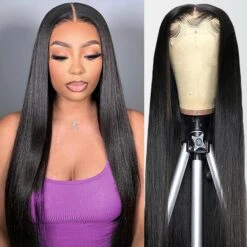 5x5 HD Invisible Lace Closure Wigs Straight Hair Glueless Human Hair Wigs For Women -Ethereal Hair Shop 700 straight wig 9