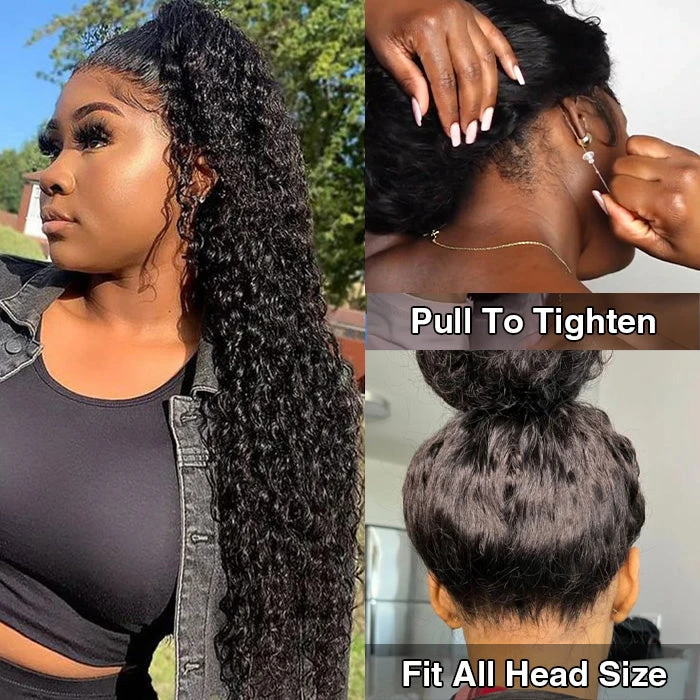 Upgrade Invisi-String Snug Fit 360 HD Lace Frontal Curly Glueless Human Hair Wig 9 Upgrade Invisi-String Snug Fit 360 HD Lace Frontal Curly Glueless Human Hair Wig - Image 7