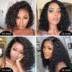 Water Wave Short Bob 13x4 Lace Front Wigs 100% Human Hair Pre Plucked Glueless Lace Front Wigs -Ethereal Hair Shop 700 water wave bob wig 14 1
